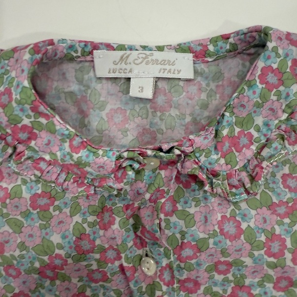 Mariella Ferrari - Italy (3)
Floral toddler blouse - Pink and Green - like new - Picture 3 of 6